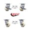 Service Caster 4 Inch Nylon Caster Set with Roller Bearing 4 Swivel Lock 2 Brake SCC-30CS420-NYR-TLB-BSL-2-BSL-2 - alternate 6